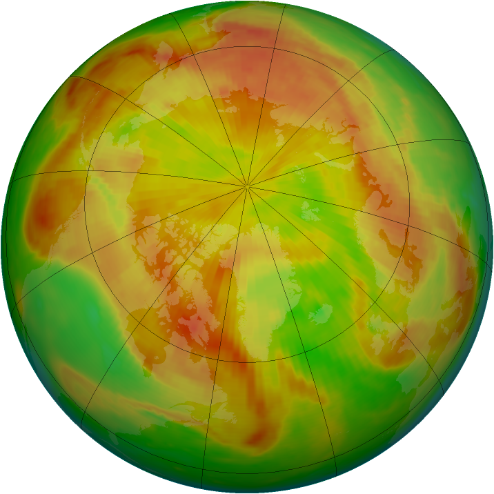 Arctic ozone map for 21 May 1980